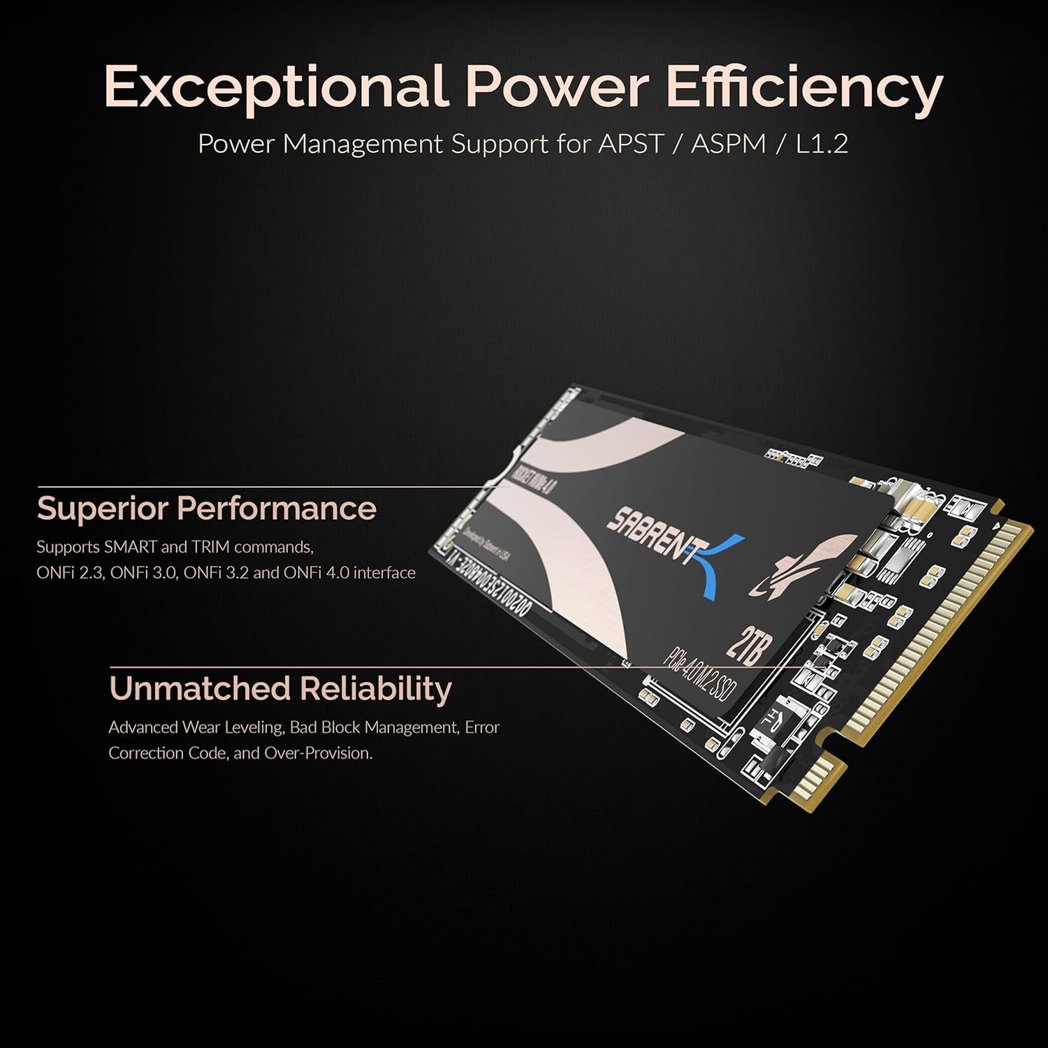 2TB Rocket Nvme Pcie 4.0 M.2 2280 Internal SSD Maximum Performance Solid State Drive (Latest Version) (Sb-Rocket-Nvme4-2Tb).